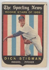 1959 Topps Sporting News Rookie Stars Dick Stigman #142 0ru6