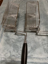 Two Deep Fryer Grease Baskets - Very good condition - FREE SHIPPING