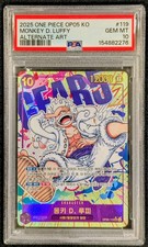2023 One Piece New Era Monkey D Luffy Secret Rare Alt Art Korean OP05-119 PSA 10