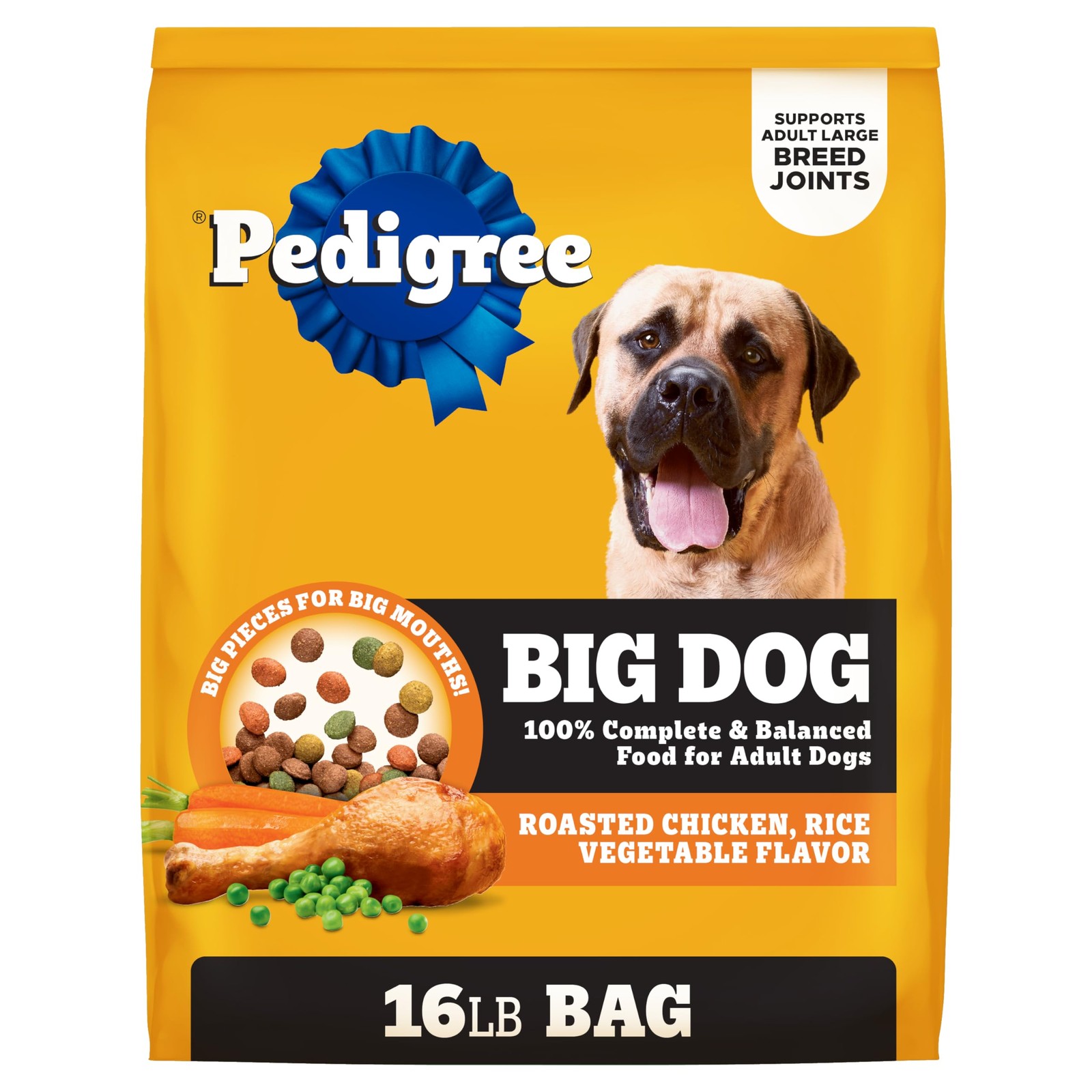 Large Breed Dry Dog Food, Roasted Chicken, Rice and Vegetabl