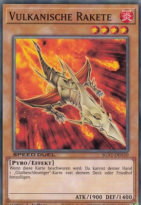 Vulkanische Rakete SGX1-DEH10-C Common Speed Duel GX: Duel Academy Box Yugioh