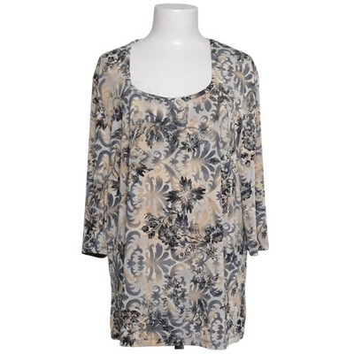 Kim & Co, Top, Größe: L, Beige/Schwarz/Grau, Elasthan/Polyester, Medaillon #G6y