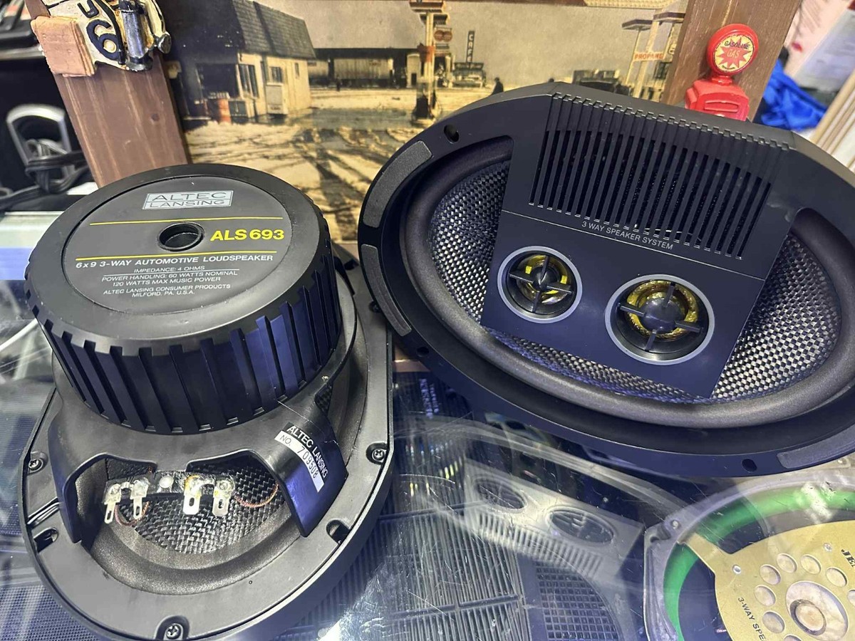 ALTEC LANSING ALS 693 6x9 speakers vintage old school whit new