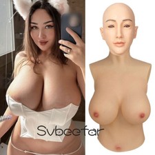 Realistic Silicone Female Head Mask Crossdresser Face Mask For Women Cosplay