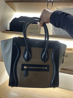 CELINE Designer Bag tote with Zipper Accents Brand Card authentic w/ dust bag 