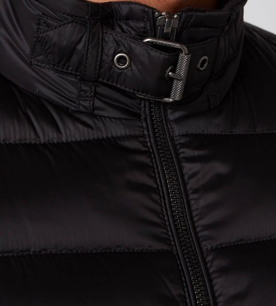 BELSTAFF CIRCUIT DOWN PUFFA BOMBER JACKET BLACK UK46 3XL RRP £350 NEW image 3