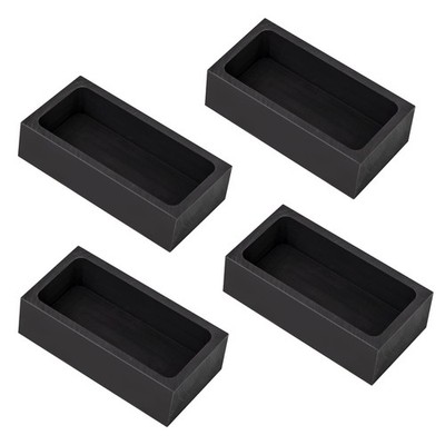 4Pcs 1kg Graphite Ingot Molds for Gold Silver Copper Aluminum Metal Melting C...