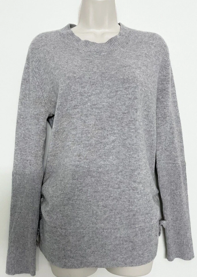 ❤️New Women AQUA Cashmere - 100% Cashmere Crewneck Pullover Sweater •Gray •Small - Image 2 of 4