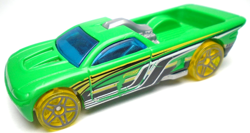 2019 HOT WHEELS BEDLAM GREEN 1:64 DIECAST 2 7/8" CAR W YELLOW BLACK BLUE & WHITE - 第 1/6 張圖片