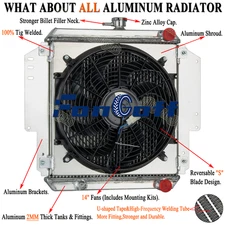 Fit 1981-96 Suzuki Sierra Samurai SJ410 SJ413 1.3L MT 2 Rows Radiator+Shroud Fan