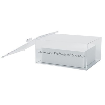 Acrylic Laundry Detergent Sheets Dispenser, Lid, Storage Box, Container, Decor