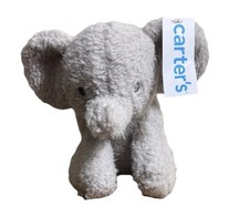 NWT Carters Gray Baby Elephant Plush Infant Newborn Companion Stuffed Animal Toy