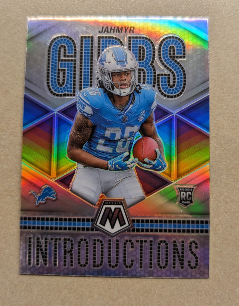 2023 Panini Mosaic - Introductions Jahmyr Gibbs #I-5 Silver Prizm (RC)