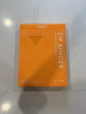 🔥 VaultX Binder Neon Orange 9 POCKET Exo-Tec Zip Binder BRAND NEW Holds 360