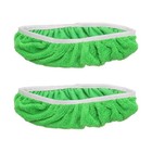 2Pcs 17.8x4.5" Microfiber Mop Pads, Reusable Flat Mop Pads Refills, Green