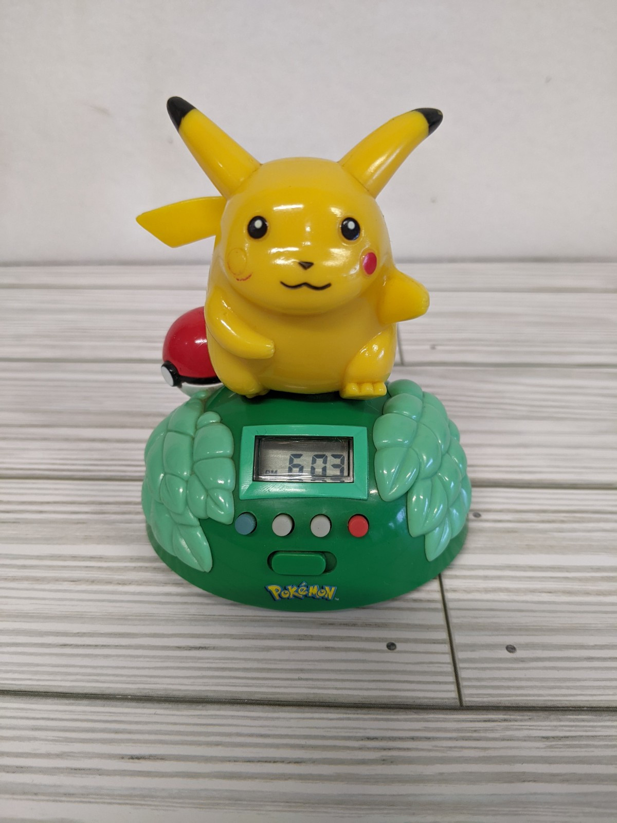 Pokemon Pikachu VTG 1999 Trendmasters Digital Time & Alarm Clock Tested/Working