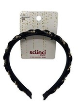 Scunci Headband Chain  Crystal Black Styling Hair Band
