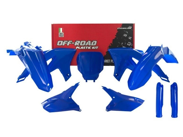 Rtech Kit en Plastique Compatible À Yamaha YZ 250F ab24 450F ab23 Bleu - Photo 1/1