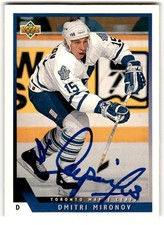 Dmitri Mironov 1993-94 Upper Deck Auto #513 IN PERSON Toronto Maple Leafs