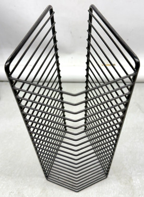 Vintage CD Music Media Jewel Case Tower Rack Holder Storage Metal Wire DVD Stand