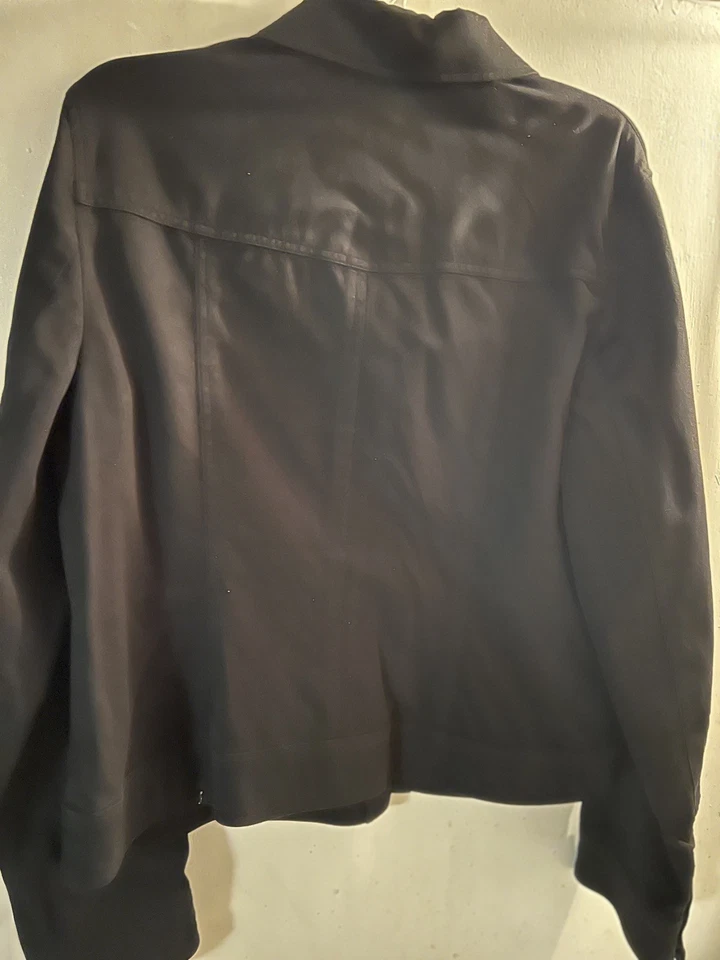 Chaqueta Dana Buchman Mujer Negra Talla 14 Denim Chaqueta Foto 3 de 4