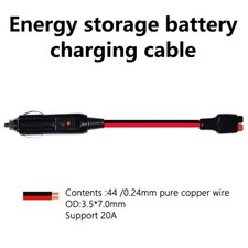 Car Charging Extension Cable with Heavy Duty 30A Battery Connectors