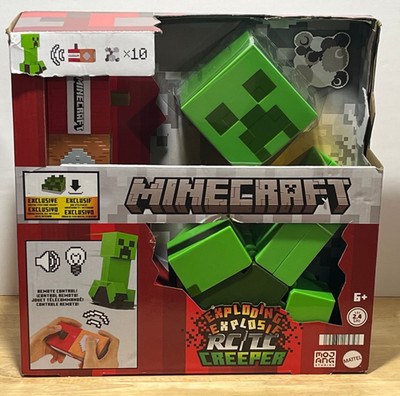 Mattel ~ Minecraft Exploding RC Creeper Car w/ Lights, Sounds, & DLC Code ~ NIP