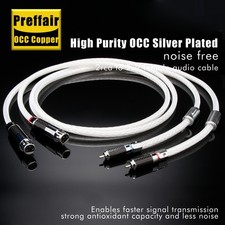 Preffair OCC Copper Silver Plated 3pin XLR female/male to RCA Signal Cable
