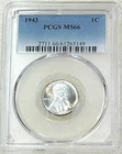 1943 P Lincoln Wartime Steel Cent PCGS MS66 Brilliant Luster New Holder #L329Z