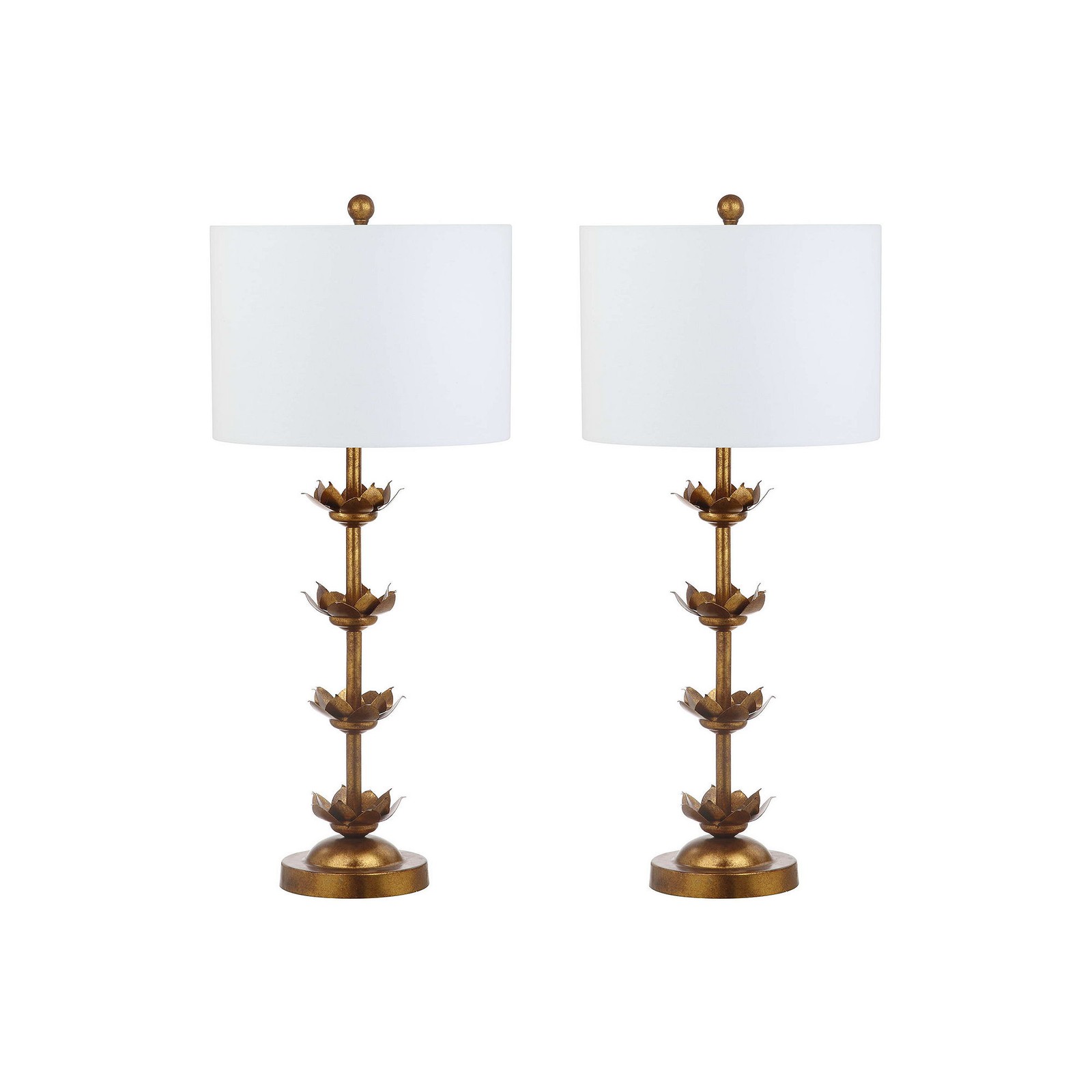Safavieh Lani Leaf 32-Inch H Table Lamp Antique Gold Set of 2 68390₽