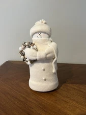 Hearts & Ivy 10” Snowman With Shell Wreath