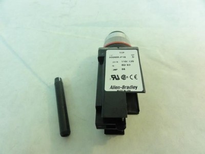 206836 New-No Box; Allen-Bradley 800MR-P16G Pilot Light; 120V; XFMR; Green Lens