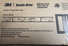 SCOTCH-BRITE Stripping Pad: 14 in Wd, 20 in Lg, Fiber, Maroon, Box of 10