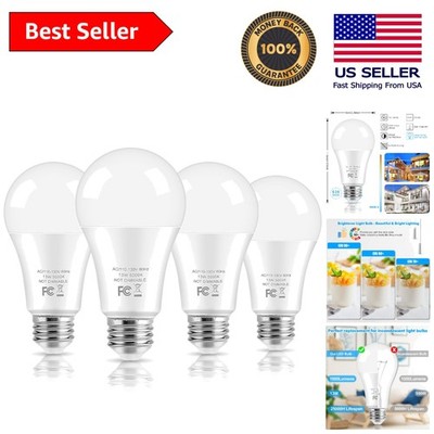 High CRI LED Light Bulbs, 100W Equivalent A19, 5000K Daylight, Energy Saving