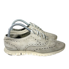 Cole Haan Zerogrand Womens Casual Suede Leather Shoes Size 8 B Gray Sneaker Work