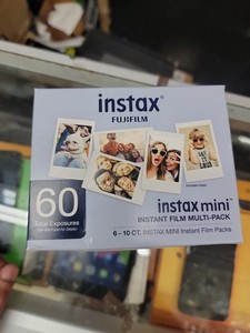 Fujifilm - instax mini 60 Total Exposures  Instant Film Multi Pack - White