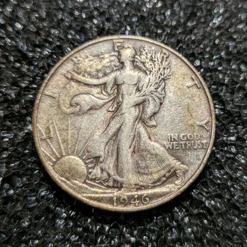 Liberty Walking Half Dollar 1946 San Francisco Silver 50C