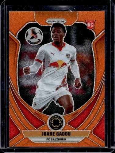 2025 Panini Prizm FIFA Club World Cup Joane Gadou RC Orange Glitter Rookie #/99