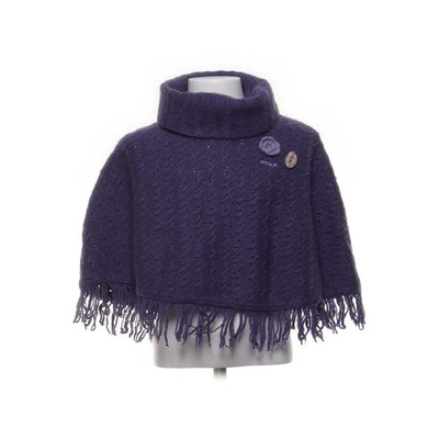 Mexx, Poncho, Größe: 134/140, Lila, Acryl/Wolle, Musterstrick, Mädchen #0JZ
