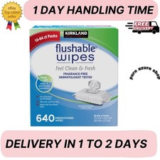 Kirkland Signature Premoistened Flushable Wipes, Fragrance Free, 640-count