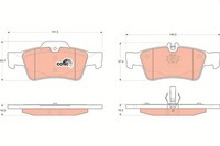 TRW GDB1546 Bremsbelagsatz, Scheibenbremse FüR MERCEDES-BENZ Opel Porsche