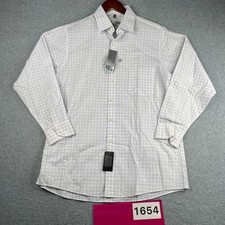 Geoffrey Beene Regular Fit Wrinkle Free Shirt 16 Button Up Long Sleeve NEW