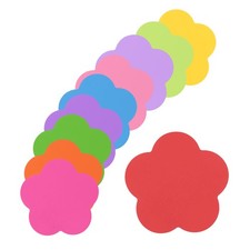 60 x Flower Cutouts Paper Bulletin Board Decorations Multi-Color 3.4x3.4"