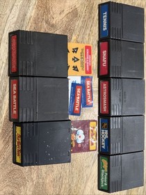 Lot of 8 Mattel Intellivision Games Some With Overlays