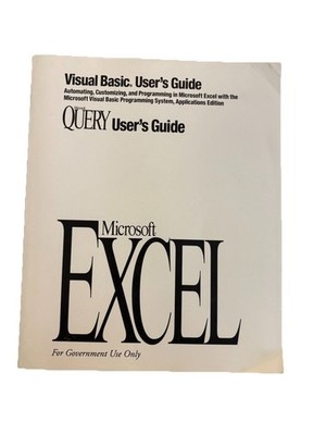 Microsoft Excel & Query Visual Basic User's Guide Version 5.0 Government Use  93