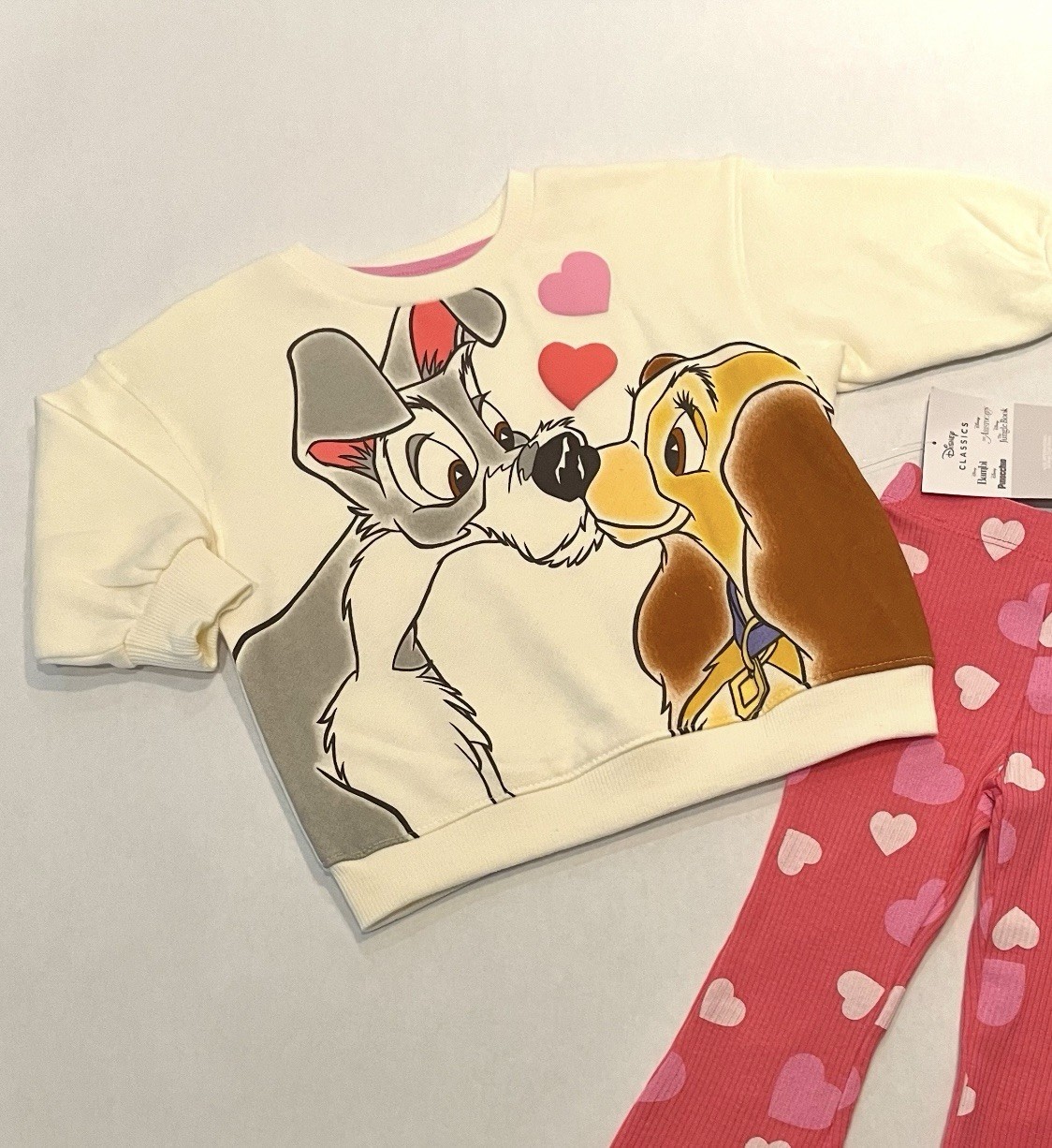 Disney Baby Girl Lady And The Tramp Outfit 18 Months Pants Shirt 2 PC Set Cute