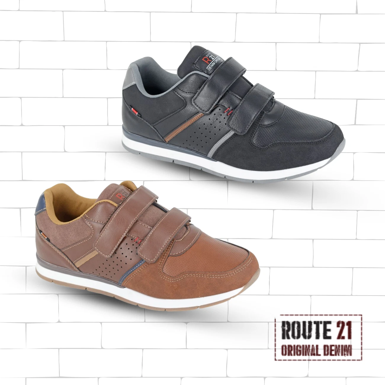 Mens Route 21 Leisure Shoes Touch Fastening Casual Extra Wide Trainers Comfort
Opens in a new window