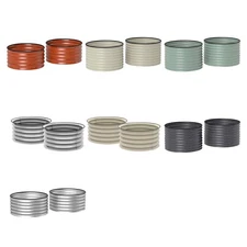 Outsunny Raised Garden Beds, Set of 2 Galvanized Planter Boxes