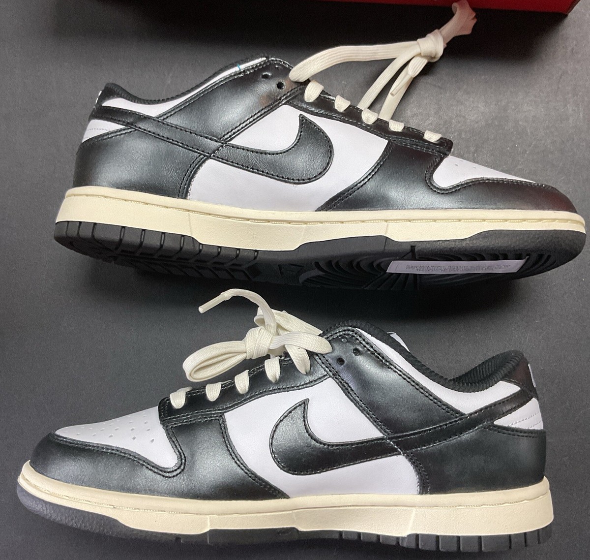 NEW!! Nike Dunk Low PRM Vintage Panda White Black Coconut Milk 
