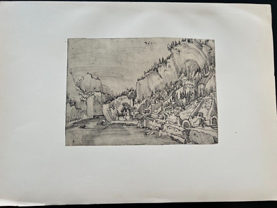 Altdorfer, Albrecht ''View of Sarmingstein on the Danube'' Print, 8'' x 6'' (Image)